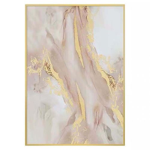 Abstract Canvas Handmade Oil Painting Pink Marble Vein on Canvas Abstract Canvas Handmade Oil Painting Pink Marble Vein on Canvas